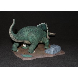 Aurora Model Built Up 1972 Prehistoric Scenes 3 Horned Dinosaur Triceratops Pro