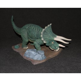 Aurora Model Built Up 1972 Prehistoric Scenes 3 Horned Dinosaur Triceratops Pro