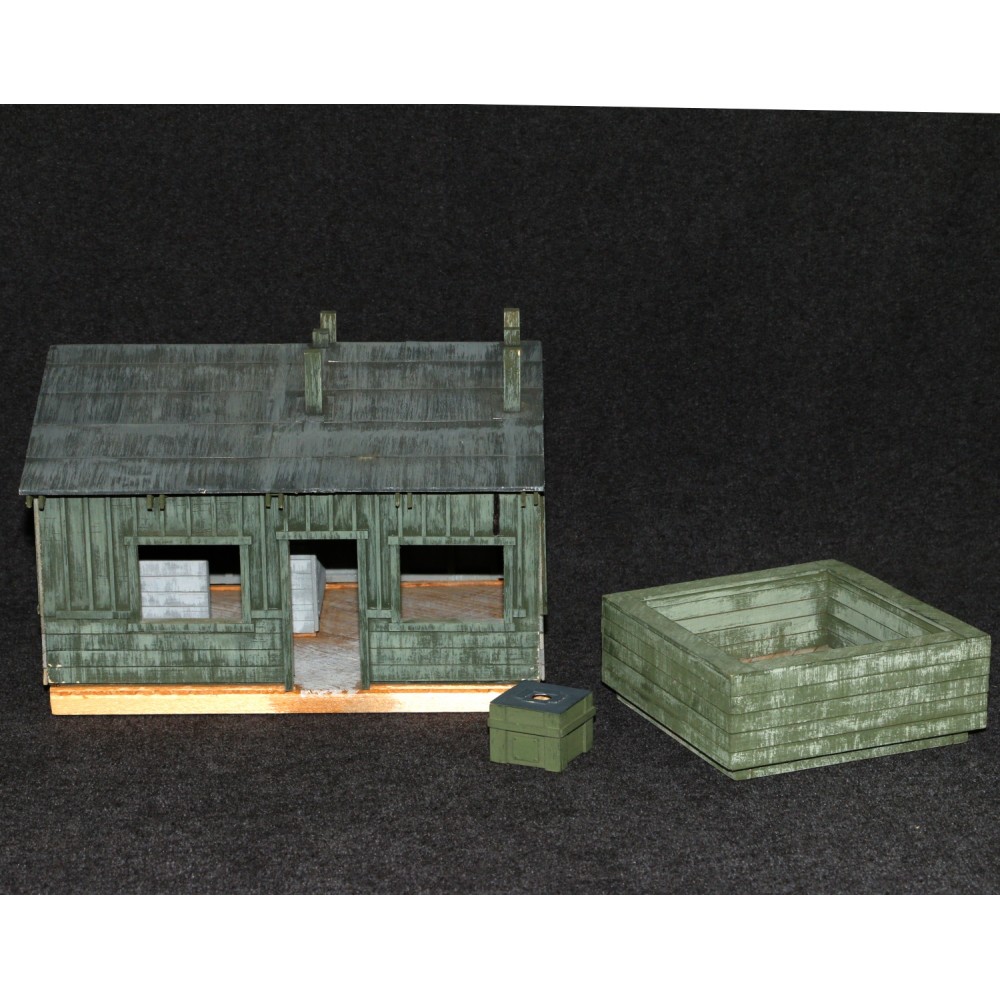 Model Kit Diorama WWII Barracks POW Camp Scene Scratch Built