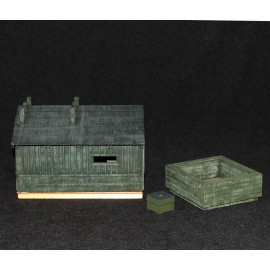 Model Kit Diorama WWII Barracks POW Camp Scene Scratch Built