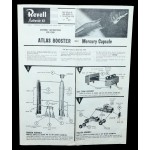 Revell Model Kit Atlas Booster Mercury Rocket #1833 Instructions Original