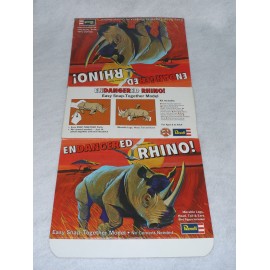 Aurora Model Era 1974 Revell Built Up enDANGERed ANIMALS Scenes Rhino