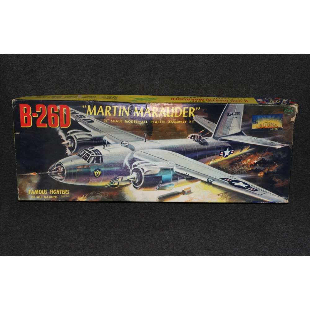 Aurora B-26D Airplane 1955 Martin Marauder 1/46 Model Kit