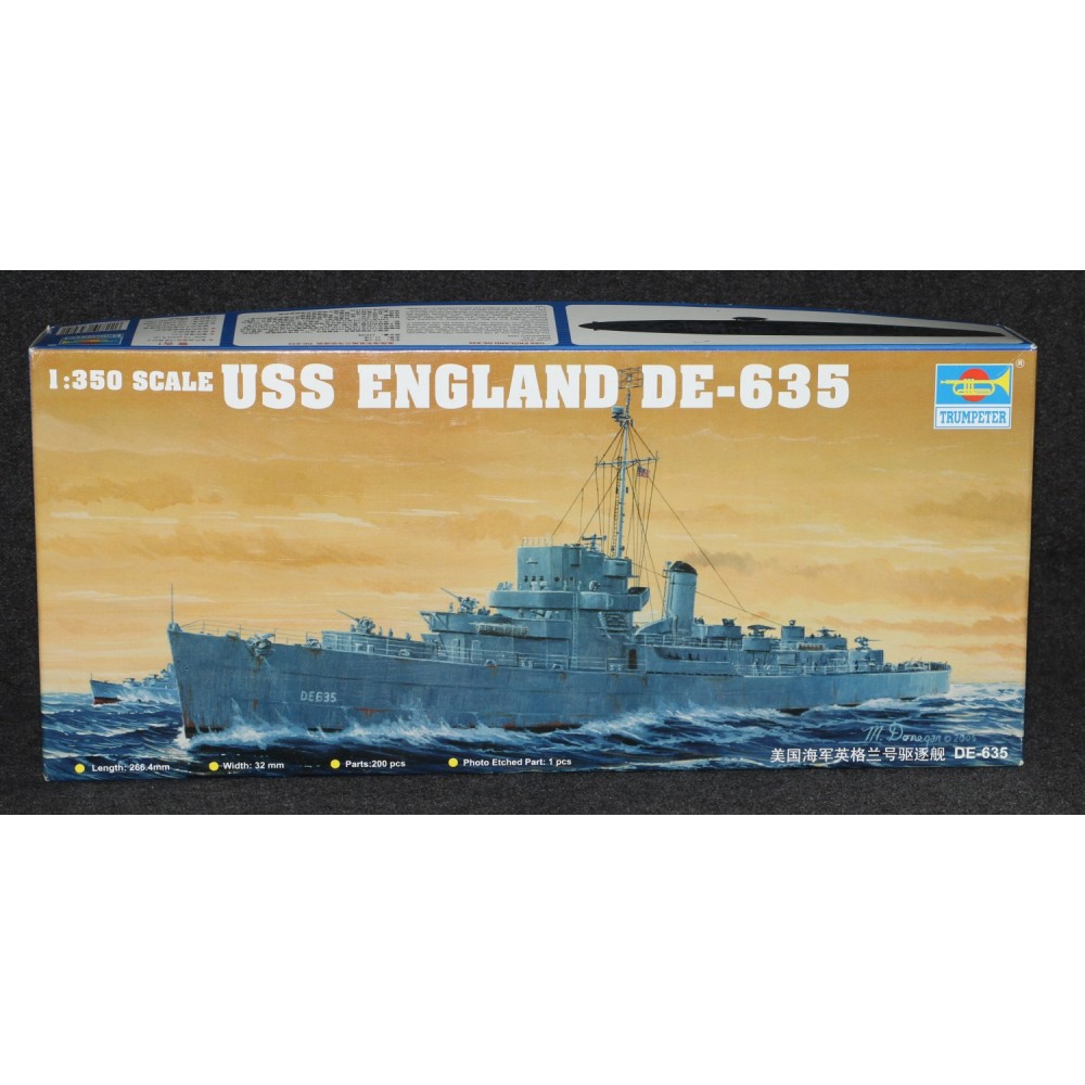 Trumpeter Model Kit 2005 Navy Ship USS England DE-635 w Eduard Detail Sets