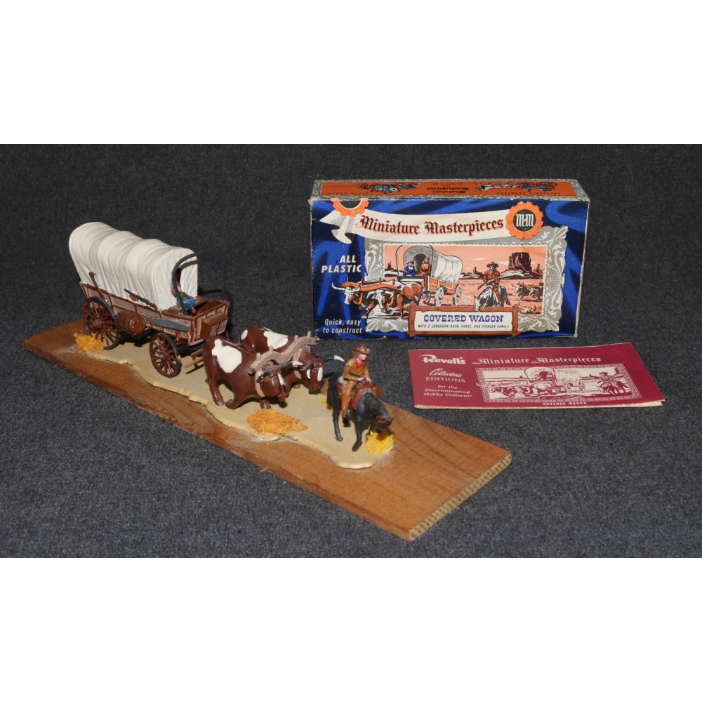 Revell Miniature Masterpieces Covered Wagon Set 1/48 Built Up 1955 Pro Job