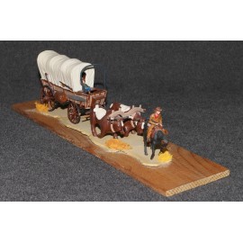 Revell Miniature Masterpieces Covered Wagon Set 1/48 Built Up 1955 Pro Job