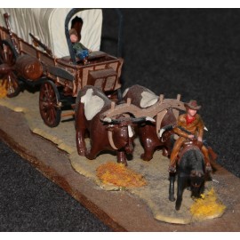 Revell Miniature Masterpieces Covered Wagon Set 1/48 Built Up 1955 Pro Job