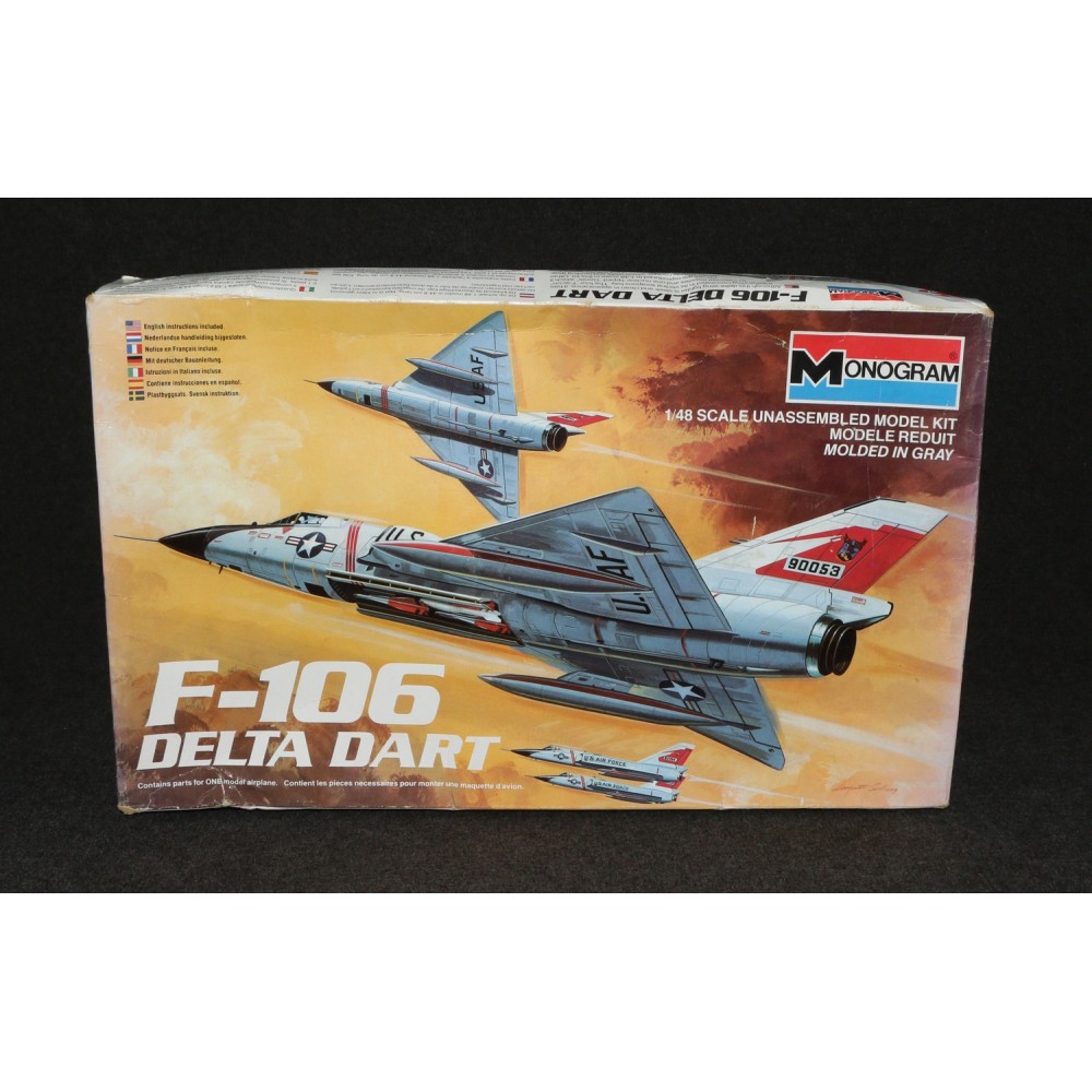 Monogram Model Plane 1983 1/48 F-106 Delta Dart Kit 5809 Two Models MIB