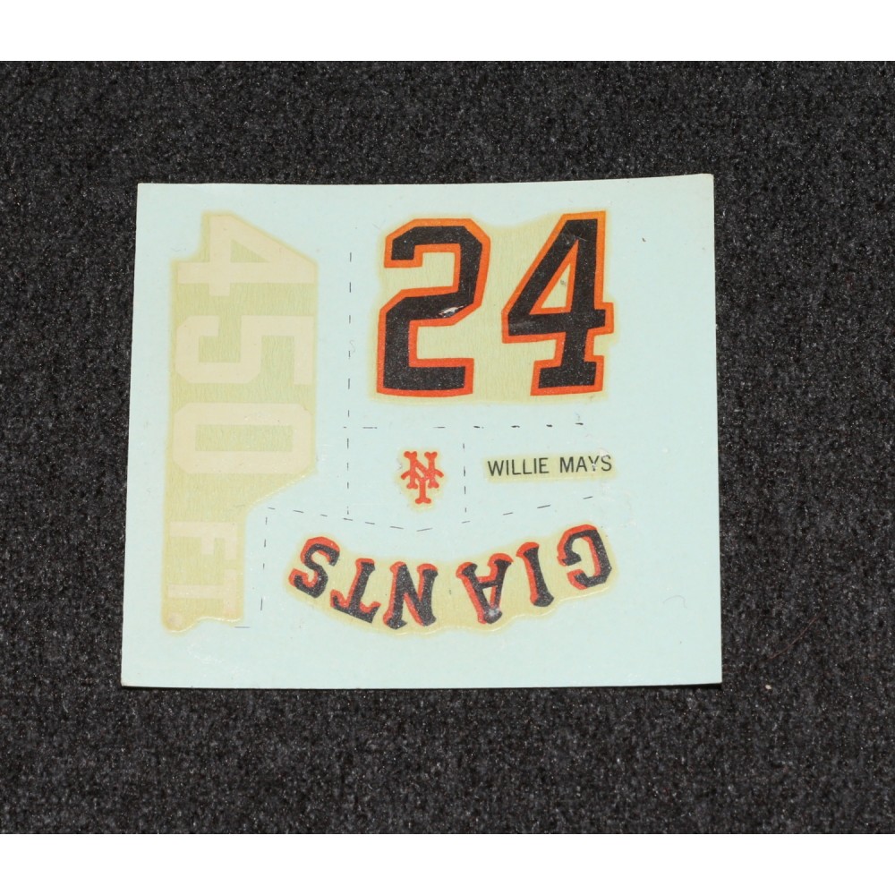 Aurora Model 1960s Sports Willie Mays Giants Decals ORIGINAL A