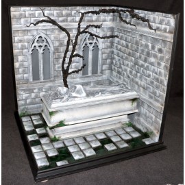 Universal Monsters Graveyard Diorama Mausoleum Crypt Coffin 1:6 Gothic Custom