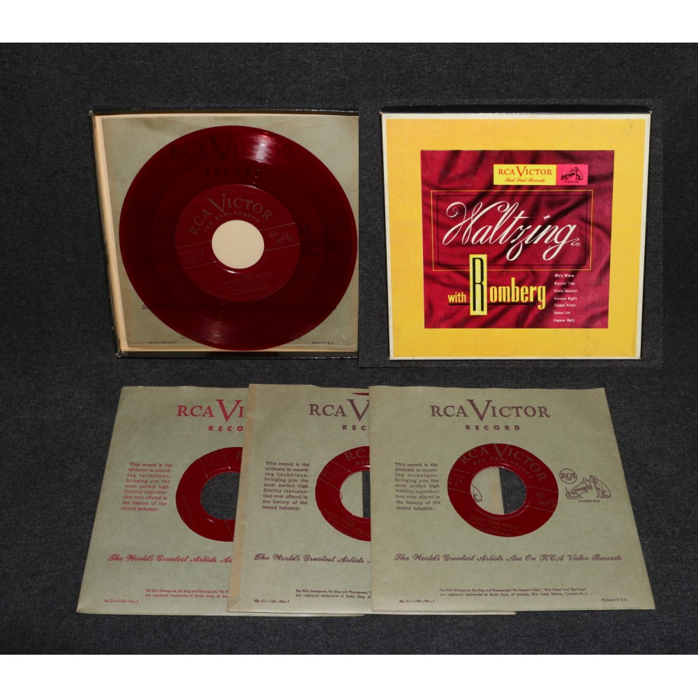 RCA Victor Waltzing with Romberg 45 RPM 1949 Boxed Set HIGH GRADE Red Vinyl