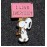 Peanuts Gang Enamel Pin Back Snoopy I Love Everybody Pink 1976 Aviva