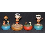 Peanuts Gang Anri Music Box Musical Lot 1960s 1970s Scmidt