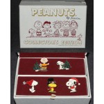 Peanuts Gang Enamel Pin Set Starline Collectors Edition x5 LE 1,000 Snoopy X-Mas