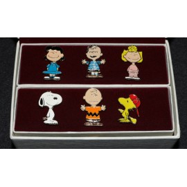 Peanuts Gang Enamel Pin Set Starline Collectors Edition x6 LE 500 Snoopy Charlie