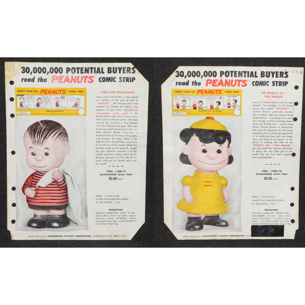 Peanuts Gang Hungerford Vinyl Figure 1958 Product Brochure Lucy Linus