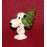 Peanuts Snoopy Determined Ceramic Ornament 1975 Christmas Tree Green Felt Base