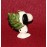 Peanuts Snoopy Determined Ceramic Ornament 1975 Christmas Tree Green Felt Base