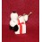 Peanuts Snoopy Ceramic Ornament Determined 1975 On Back On Gift Package