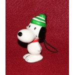 Peanuts Snoopy Ceramic Ornament 1980s Skis Stocking Cap