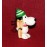 Peanuts Snoopy Ceramic Ornament 1980s Skis Stocking Cap