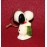 Peanuts Snoopy Determined Ceramic Ornament 1975 Wreath