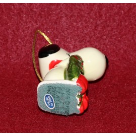 Peanuts Snoopy Determined Ceramic Ornament 1975 Wreath