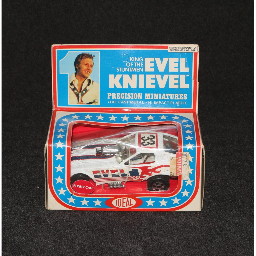 Evel Knievel 1977 Ideal MIB Die-Cast Funny Car