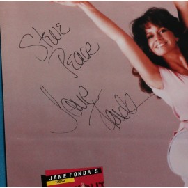 Jane Fonda Autograph Signature 1985 Workout Poster