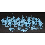 Marx 1960s Battle of the Blue and Grey Civil War Waxy Powder Blue Union Soldiers