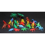 MPC Playset 1970s Dinosaur Prehistoric Scenes Colorful Small Scale