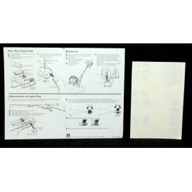 Tomy Toys 1978 Shoot Out in Space Laser Game Space Station Instructions Decals