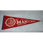 Pennant 1969 First Man on the Moon NASA Apollo Mission Cape Kennedy Red A