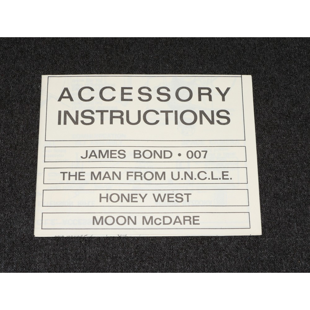 James Bond 1965 Gilbert Man From Uncle Honey West Instructions Insert Leaflet