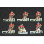 Coleco 1969 NHL Metal Table Hockey Game Montreal Canadians Eagle Toys x6 Set