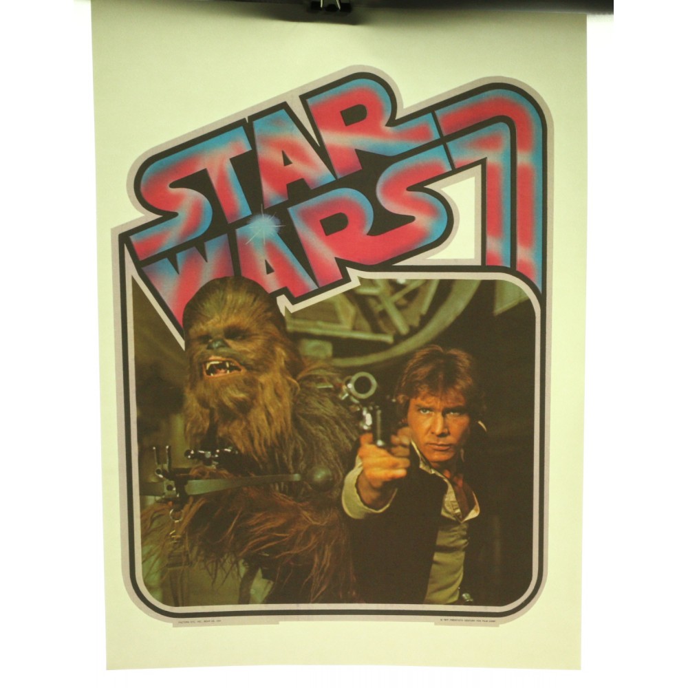 Star Wars 1978 Iron On T-Shirt Transfer Han Solo Chewbacca Chewie Factors A