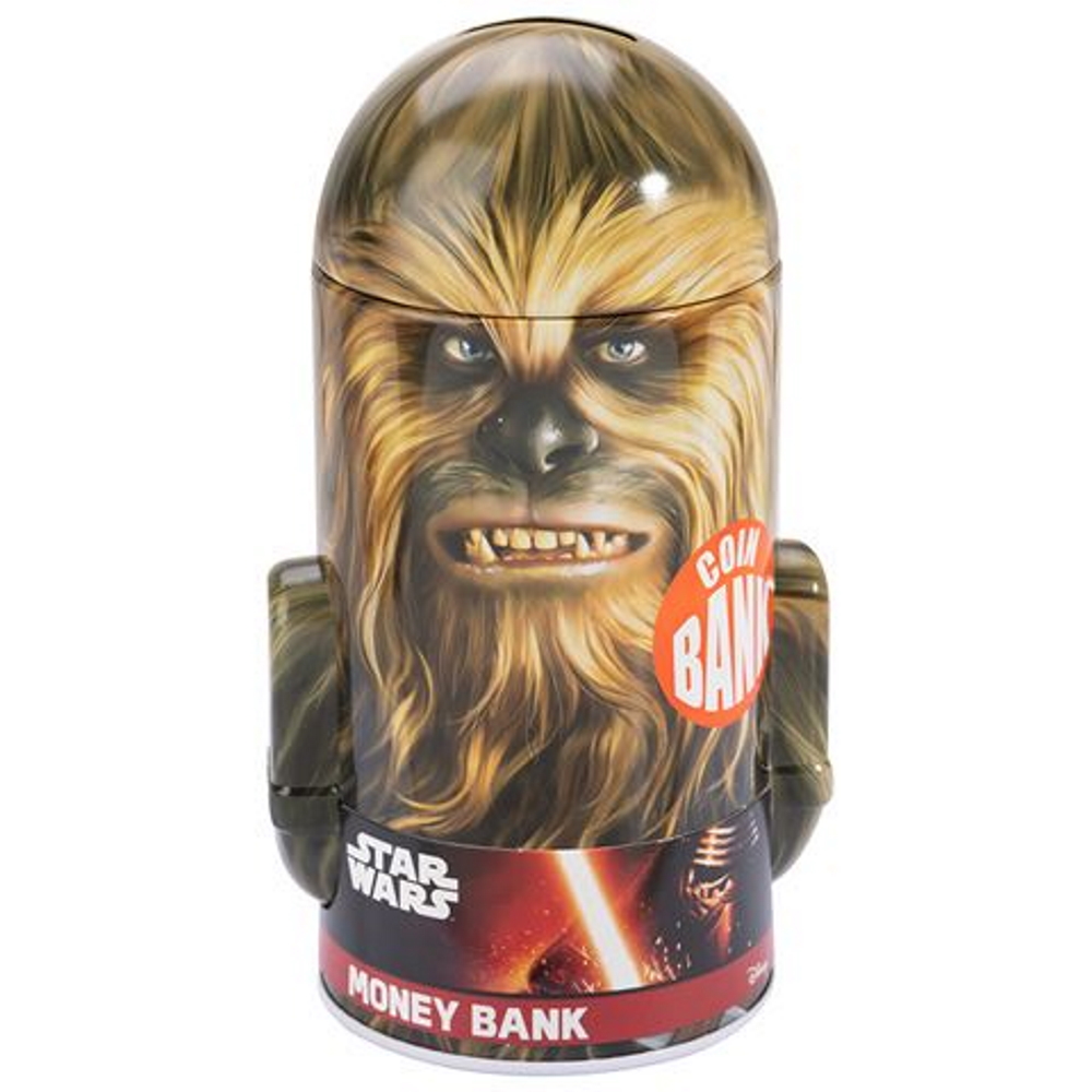 Star Wars Chewbacca 2015 Money Coin Bank Tin Unused With Label