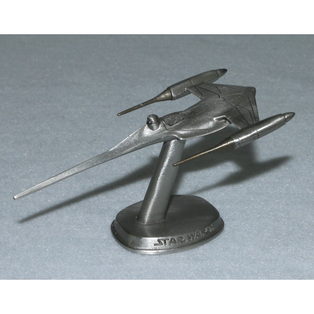 Star Wars Rawcliffe Pewter Statue Naboo Starfighter Ship RF134007