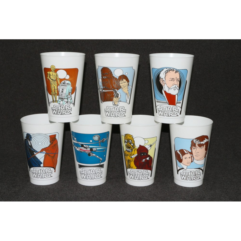 Star Wars 1977 Coca-Cola Coke Slurpee Style Cups Glasses Tumblers Group