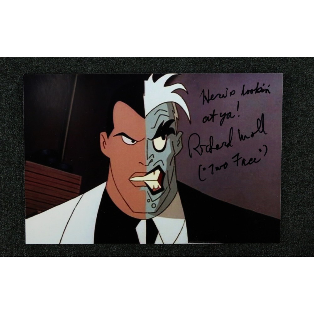 Batman 1992 BTAS Animated Series Two Face Autograph Picture Richard Moll