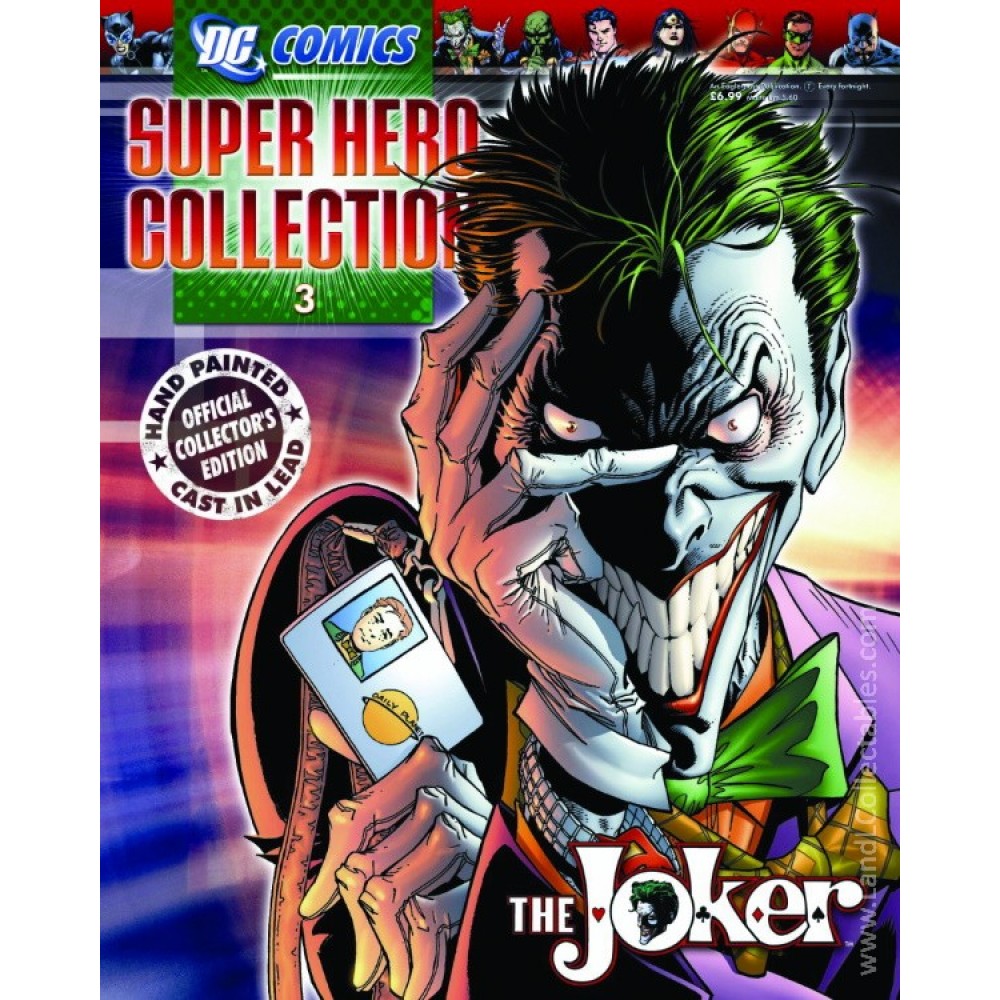 DC Super Heroes Eaglemoss 2009 Diecast Metal Statue #3 The Joker Mag Only