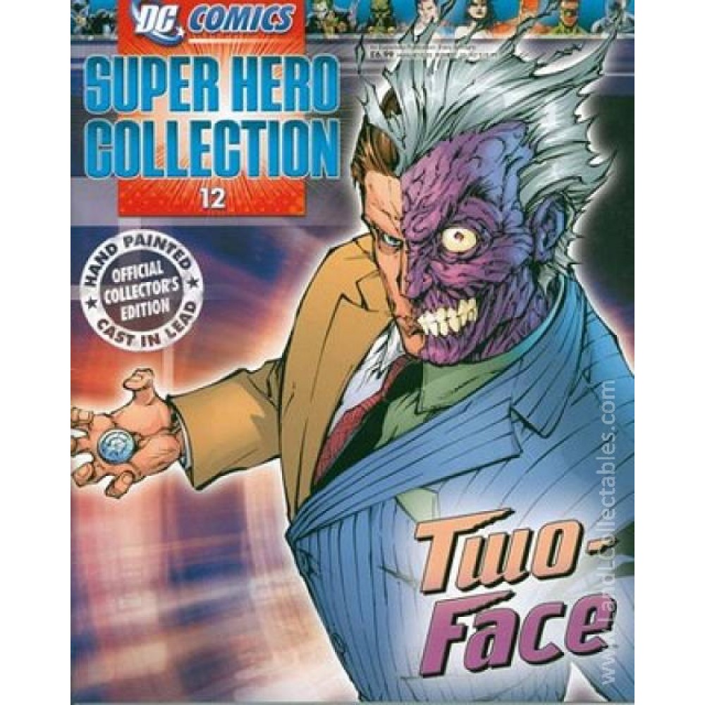 DC Super Heroes Eaglemoss 2009 Diecast Metal Statue #12 Two-Face Mag Only