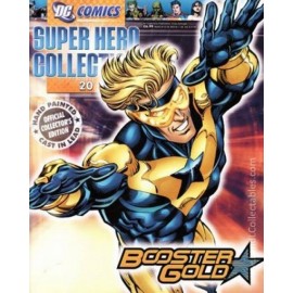 DC Super Heroes Eaglemoss 2009 Diecast Metal Statue #20 Booster Gold +Mag