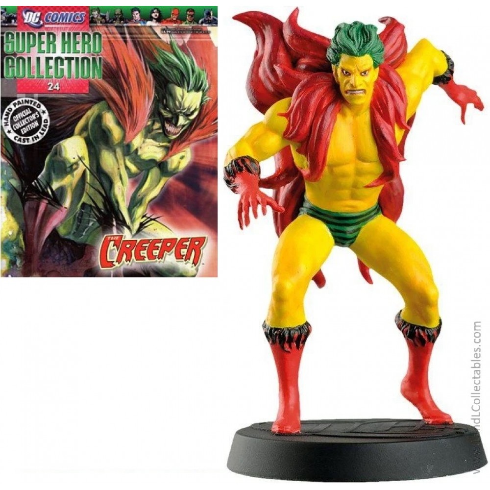 DC Super Heroes Eaglemoss 2009 Diecast Metal Statue #24 Creeper +Mag