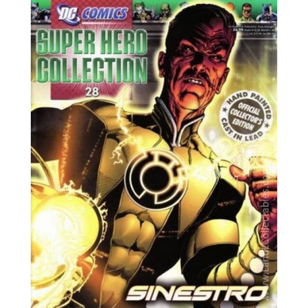 DC Super Heroes Eaglemoss 2009 Diecast Metal Statue #28 Sinestro Mag Only