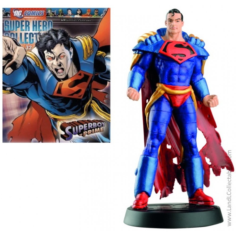 DC Super Heroes Eaglemoss 2009 Diecast Metal Statue #32 Superboy Prime +Mag