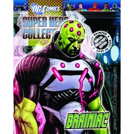 DC Super Heroes Eaglemoss 2010 Diecast Metal Statue #65 Brainiac +Mag