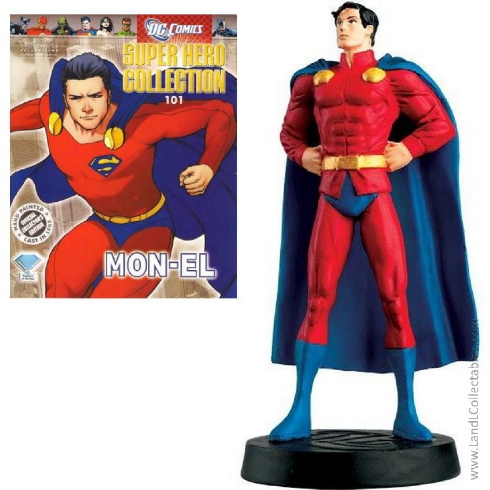 DC Super Heroes Eaglemoss 2012 Diecast Metal Statue #101 Mon-El +Mag