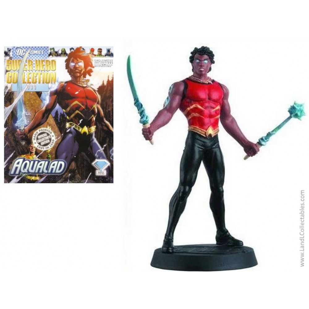 DC Super Heroes Eaglemoss 2012 Diecast Statue #111 Aqualad Jackson Hyde +Mag