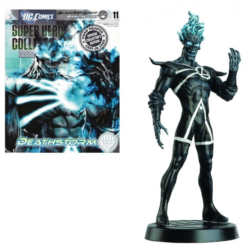 DC Super Heroes Eaglemoss 2011 Diecast Statue #11 Blackest Night Deathstorm +Mag